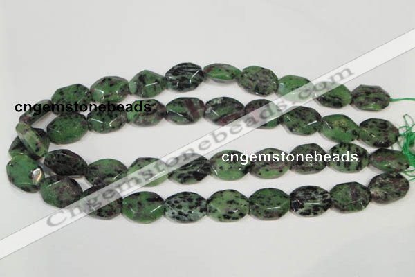 CRZ497 15.5 inches 15*20mm octagonal ruby zoisite gemstone beads