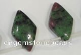 CRZ499 Top-drilled 14*24mm diamond ruby zoisite gemstone beads