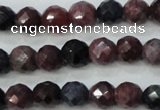 CRZ511 15.5 inches 6mm faceted round natural ruby sapphire beads