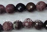 CRZ512 15.5 inches 8mm faceted round natural ruby sapphire beads