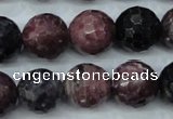 CRZ513 15.5 inches 10mm faceted round natural ruby sapphire beads