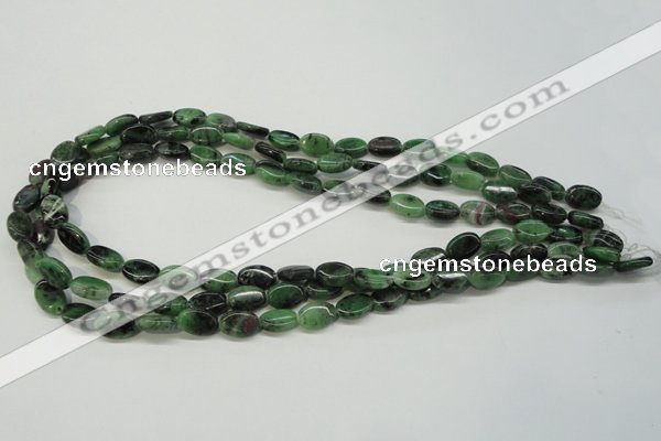 CRZ60 15.5 inches 8*12mm oval ruby zoisite gemstone beads