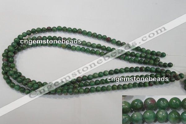 CRZ601 15.5 inches 6mm round New ruby zoisite gemstone beads