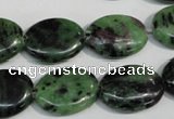 CRZ61 15.5 inches 15*20mm oval ruby zoisite gemstone beads