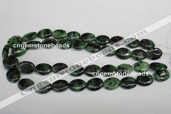 CRZ61 15.5 inches 15*20mm oval ruby zoisite gemstone beads