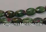 CRZ612 15.5 inches 8*12mm oval New ruby zoisite gemstone beads