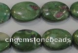 CRZ616 15.5 inches 15*20mm oval New ruby zoisite gemstone beads