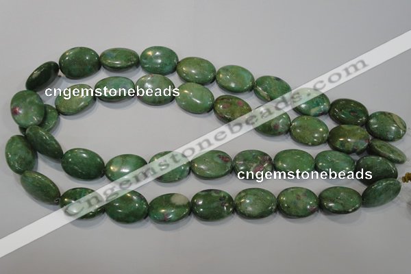 CRZ616 15.5 inches 15*20mm oval New ruby zoisite gemstone beads