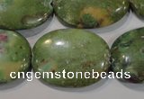 CRZ618 15.5 inches 22*30mm oval New ruby zoisite gemstone beads