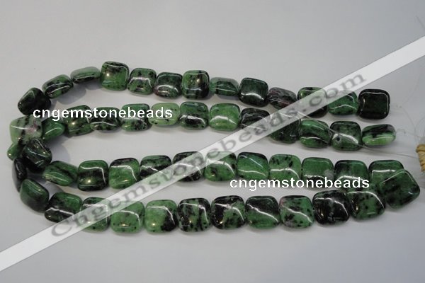 CRZ66 15.5 inches 16*16mm square ruby zoisite gemstone beads