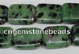 CRZ68 15.5 inches 15*20mm rectangle ruby zoisite gemstone beads