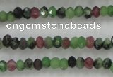 CRZ700 15 inches 2*3mm faceted rondelle ruby zoisite gemstone beads