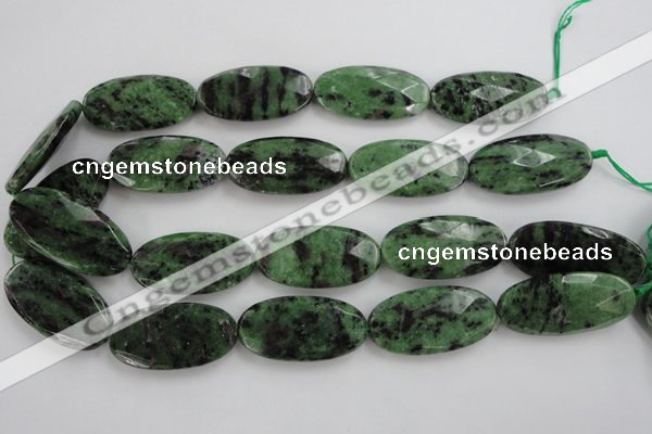 CRZ715 15 inches 20*40mm faceted oval ruby zoisite gemstone beads