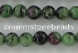 CRZ721 15.5 inches 6mm round ruby zoisite gemstone beads
