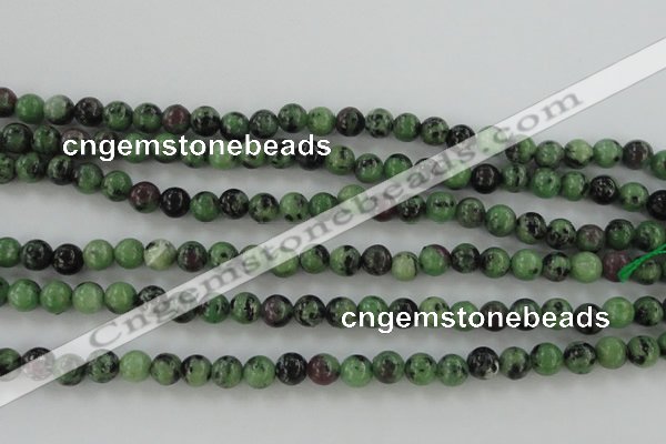 CRZ721 15.5 inches 6mm round ruby zoisite gemstone beads