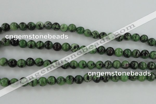 CRZ722 15.5 inches 8mm round ruby zoisite gemstone beads