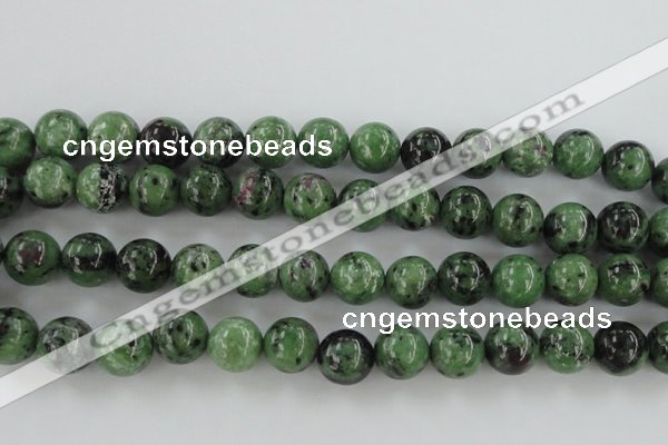 CRZ725 15.5 inches 14mm round ruby zoisite gemstone beads