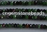 CRZ750 15.5 inches 2*2.5mm faceted rondelle ruby zoisite beads