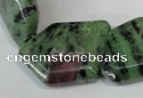 CRZ78 15.5 inches 22*30mm freeform ruby zoisite gemstone beads