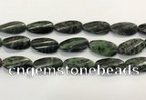 CRZ797 15.5 inches 15*30mm twisted oval ruby zoisite gemstone beads