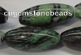 CRZ80 15.5 inches 15*35mm rice ruby zoisite gemstone beads