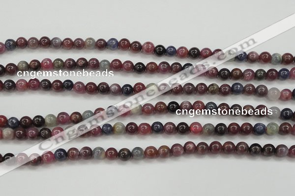 CRZ801 15.5 inches 6mm round natural ruby sapphire beads