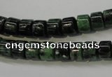 CRZ82 15.5 inches 7*8mm tyre ruby zoisite gemstone beads