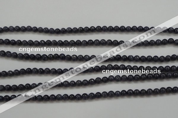 CRZ821 15.5 inches 4mm round natural sapphire gemstone beads
