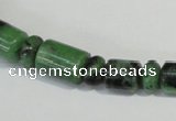 CRZ83 2*4mm – 6*10mm rondelle & 4*6mm – 10*11mm tube ruby zoisite beads