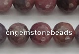 CRZ854 15.5 inches 10mm faceted round natural ruby gemstone beads