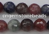 CRZ882 15.5 inches 8mm faceted round natural ruby sapphire beads
