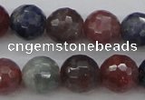 CRZ882 15.5 inches 8mm faceted round natural ruby sapphire beads