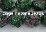 CRZ907 15.5 inches 18mm faceted nuggets Chinese ruby zoisite beads