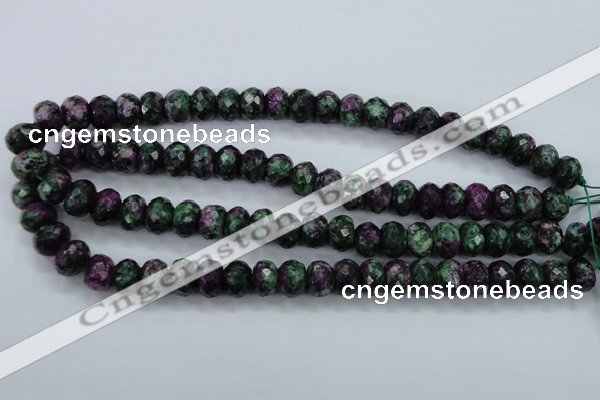 CRZ915 15.5 inches 13*18mm faceted rondelle Chinese ruby zoisite beads