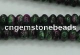 CRZ921 15.5 inches 6*10mm rondelle Chinese ruby zoisite beads