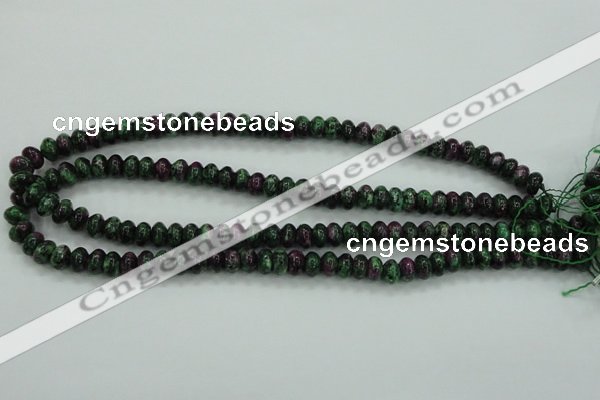 CRZ921 15.5 inches 6*10mm rondelle Chinese ruby zoisite beads