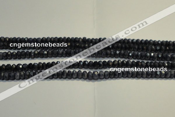 CRZ971 15.5 inches 3*5mm faceted rondelle A- grade sapphire beads