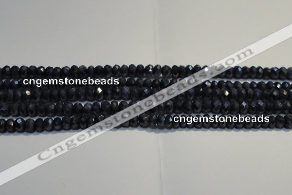 CRZ972 15.5 inches 4*6mm faceted rondelle A- grade sapphire beads