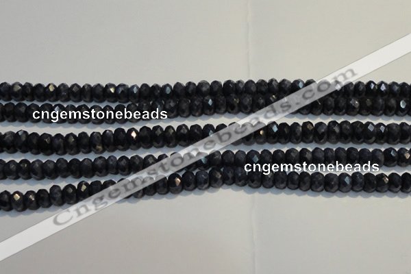 CRZ976 15.5 inches 4*6mm faceted rondelle A grade sapphire beads