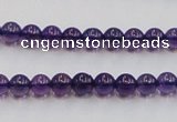 CSA03 15.5 inches 6mm round synthetic amethyst beads wholesale