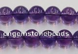 CSA06 15.5 inches 12mm round synthetic amethyst beads wholesale