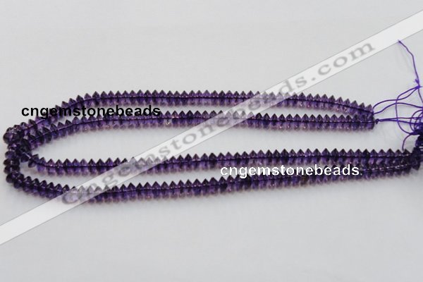 CSA07 15.5 inches 4*8mm rondelle synthetic amethyst beads wholesale