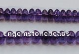 CSA08 15.5 inches 5*8mm rondelle synthetic amethyst beads wholesale