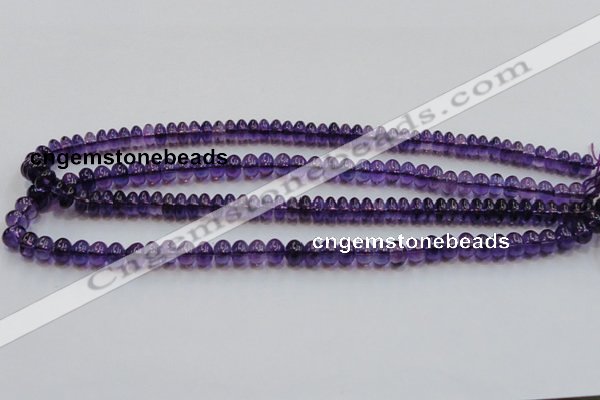 CSA08 15.5 inches 5*8mm rondelle synthetic amethyst beads wholesale