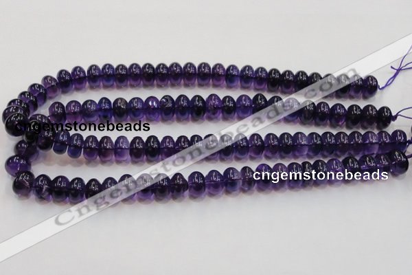 CSA09 15.5 inches 8*12mm rondelle synthetic amethyst beads wholesale