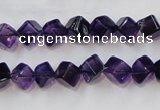 CSA10 15.5 inches 7*7mm cube synthetic amethyst beads wholesale