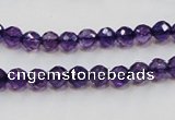 CSA14 15.5 inches 6mm faceted round synthetic amethyst beads