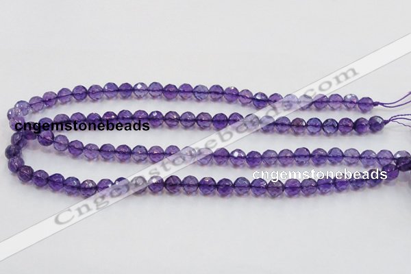 CSA16 15.5 inches 8mm faceted round synthetic amethyst beads