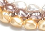 CSB04 16 inches 16*20mm nugget shell pearl beads Wholesale