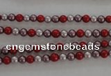 CSB1002 15.5 inches 4mm round mixed color shell pearl beads